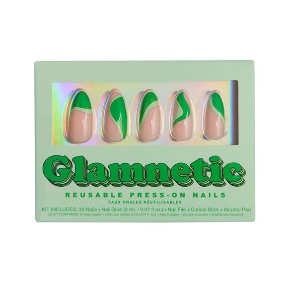 Groovy Green press on reuseable press on nails by Glamnetic - Picture 6 of 8